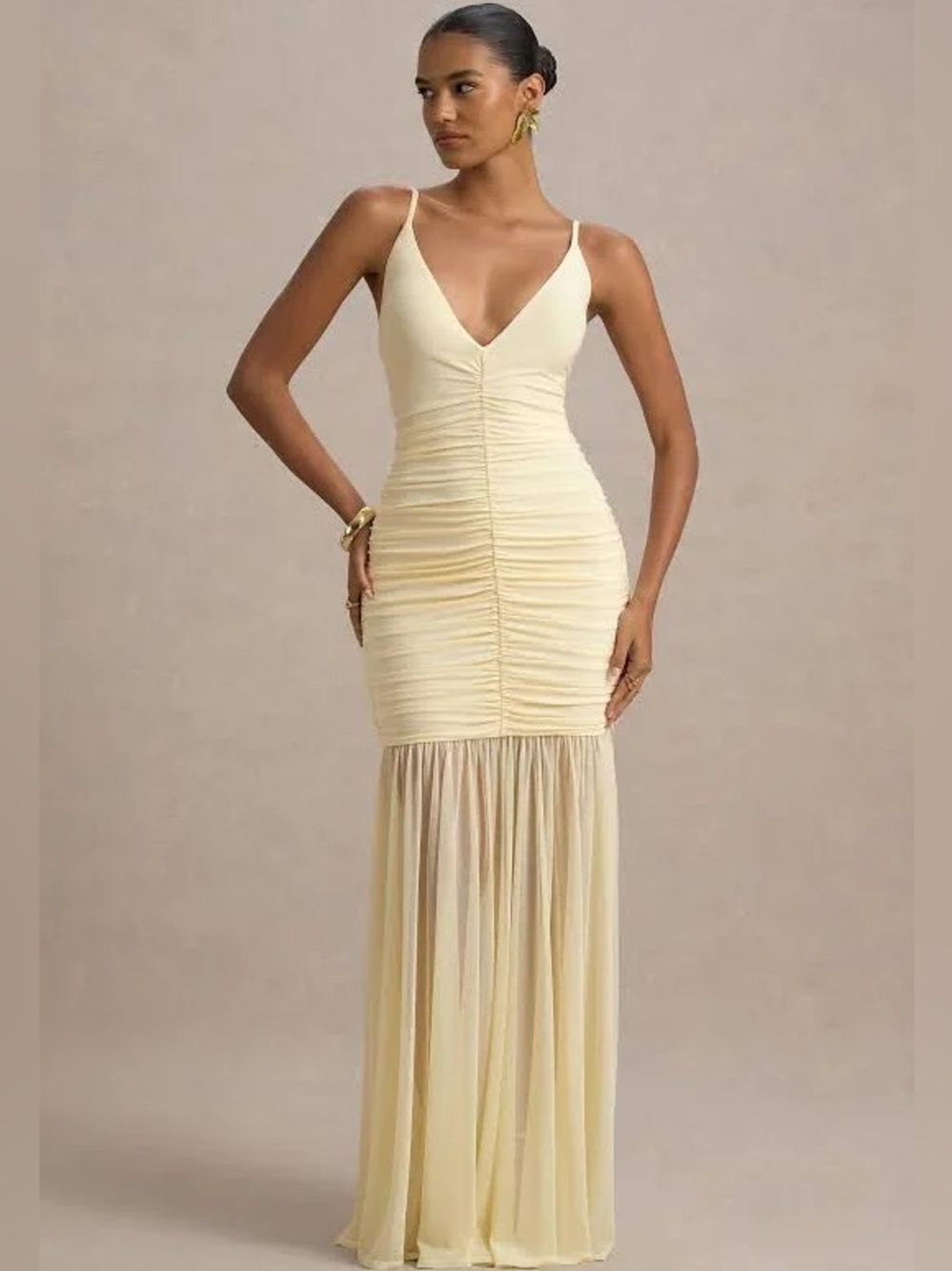Club L London PASQUALINA Dress - YELLOW